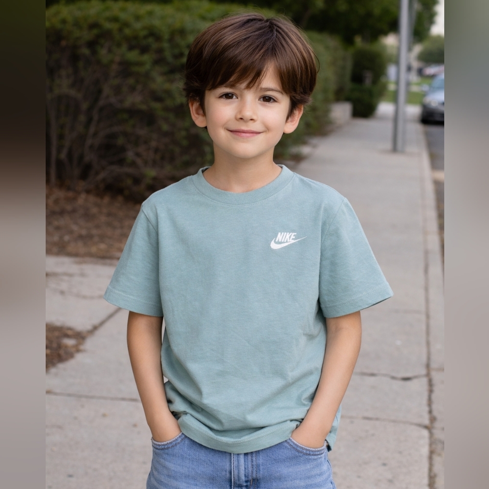 Nike Kids S Small Mint Green Logo T-Shirt NWT